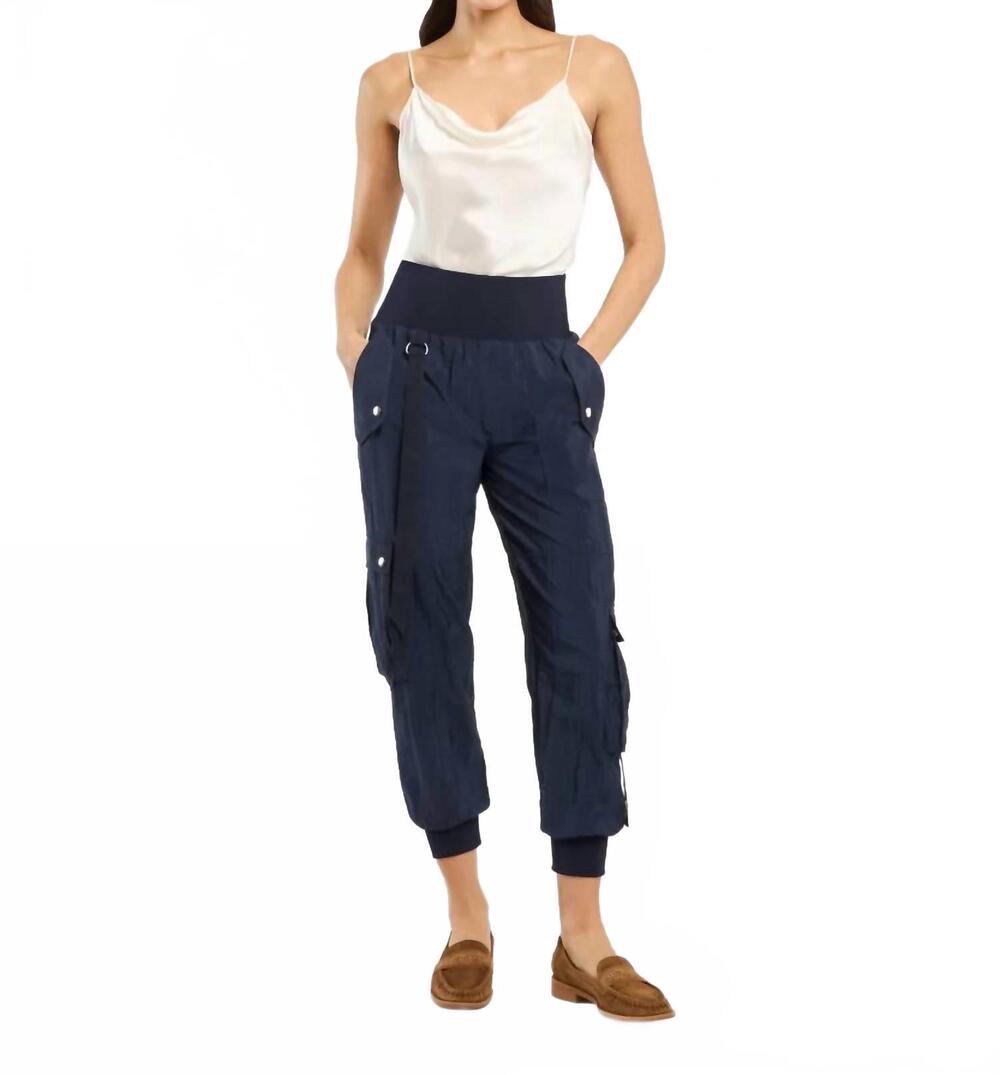 NEW CINQ A SEPT harmony parachute pants in navy